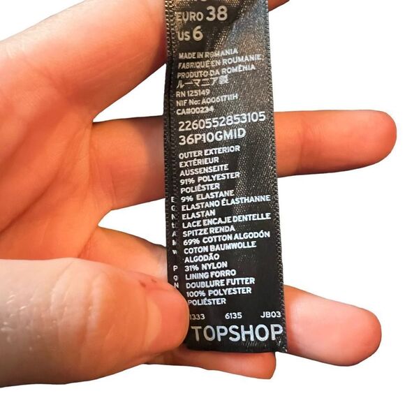 NWT! Topshop blue velvet romper. Size 6 - Picture 6 of 14